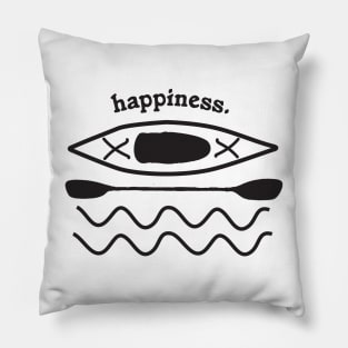 Kayaking is Happiness illustration Pillow