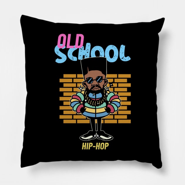 OLD SCHOOL HIP-HOP Pillow by GoodVibesMerch