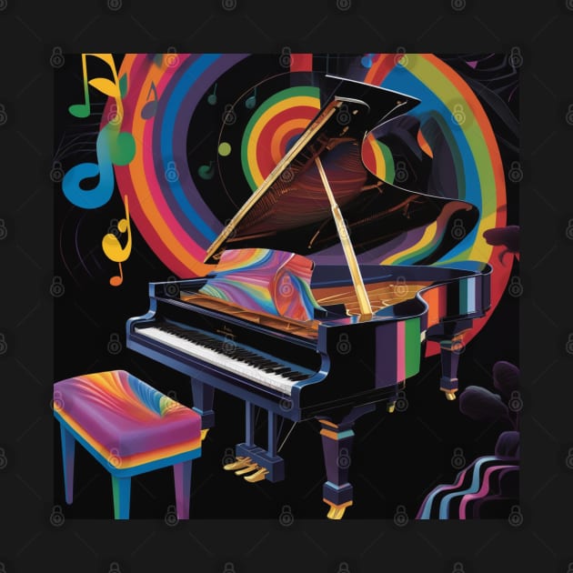 Abstract Image Of A Piano by Musical Art By Andrew