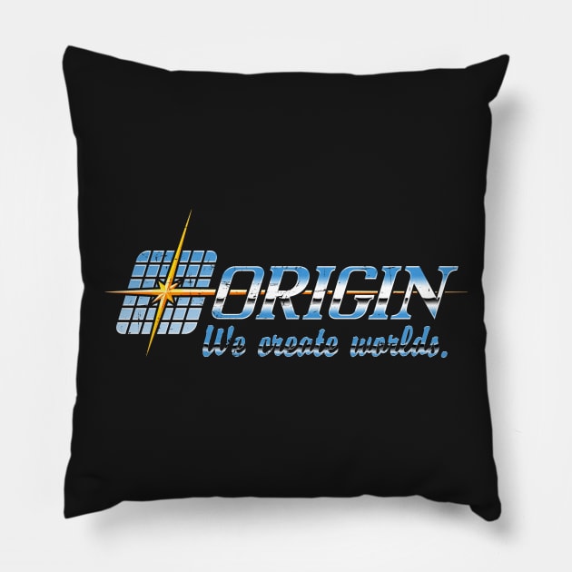 Origin Systems vintage logo Pillow by FbsArts