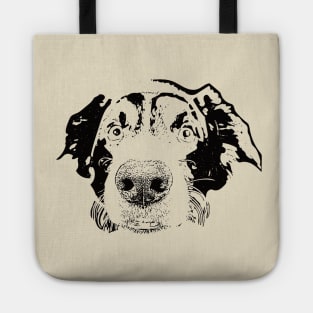 Border Collie Face Design - A Collie Christmas Gift Tote