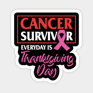 Breast Cancer Survivor Pink Ribbon Design Magnet