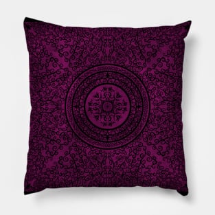 Burgundy mandala Pillow