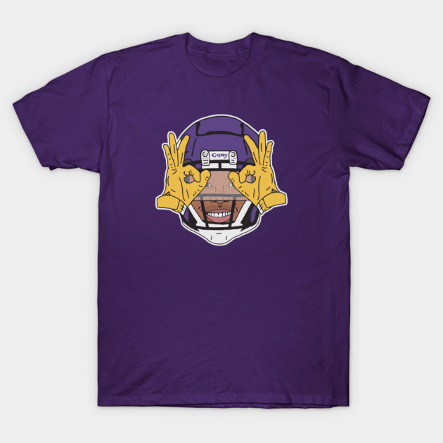 Justin Jefferson Fun Griddy Face - Justin Jefferson - T-Shirt | TeePublic