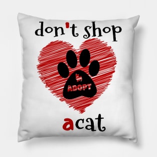 adopt a cat Pillow