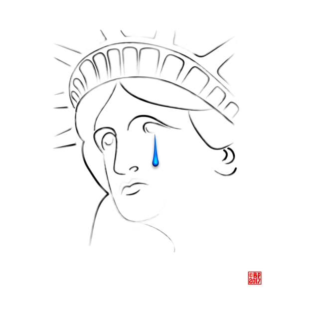 Statue Of Liberty Crying by SeattleDesignCompany