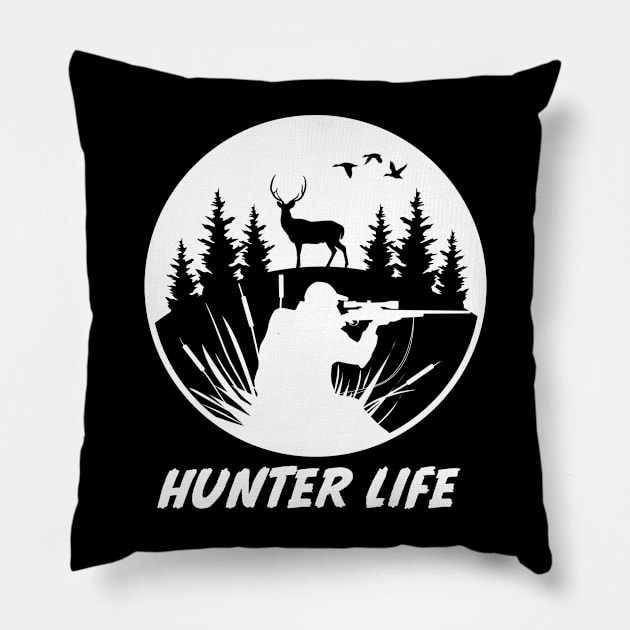 Hunter Life Pillow by theramashley