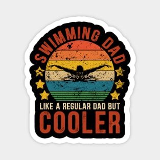 Swimming Dad Funny Vintage Swimming Father's Day Gift Magnet