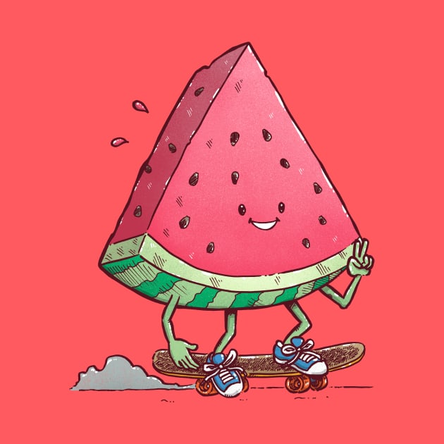 Watermelon Slice Skater by nickv47