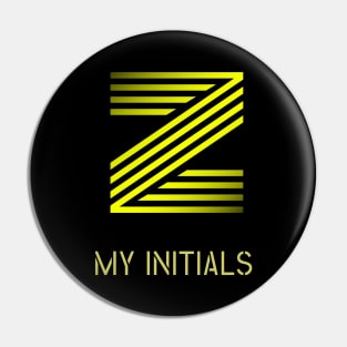 Letter Z Initials Unique Name T-Shirt Pin