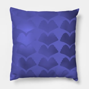 Jewel Ginkgo Single Hue Array Blue Violet Pillow