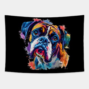 Boxer Dog Colorfull Pop Art Design For Dog Onwer Tapestry