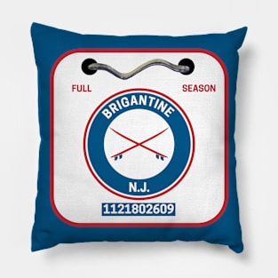 Brigantine New Jersey Beach Badge Pillow