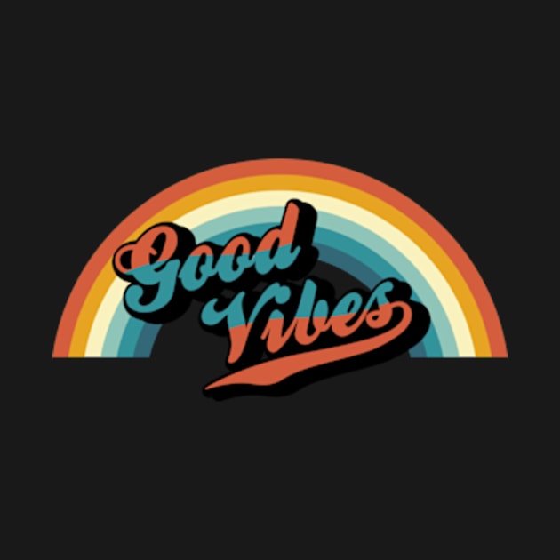 Good Vibes Retro Rainbow by KevinWillms1