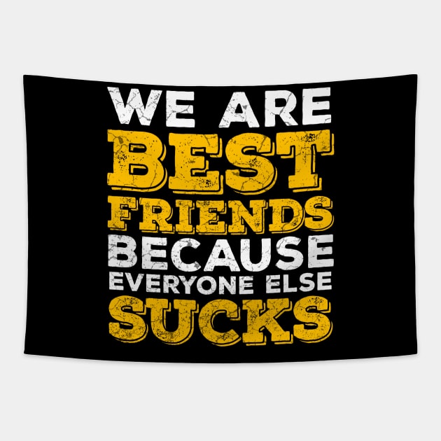 Funny Best Friends Tapestry by Mila46