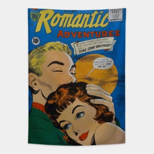 Vintage "Romantic Adventures" Cover Tapestry