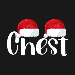 Chest Nuts Christmas Matching Couple Chestnuts Santa Hat T-Shirt