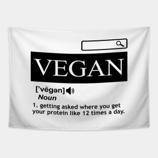 'Definition of a Vegan' Amazing Food Vegetarian Gift Tapestry