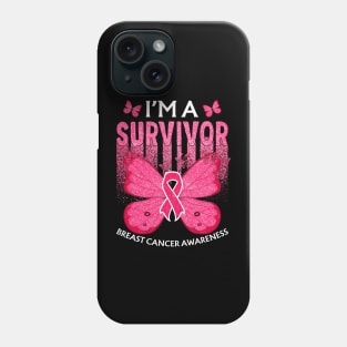 In October We Wear Pink Butterfly Breast Cancer Awareness Phone Case