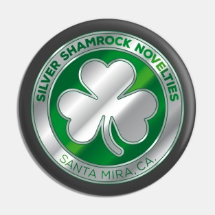 Silver Shamrock logo Pin