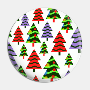 Christmas trees pattern Pin