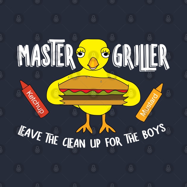 Master Griller Chick White Text by Barthol Graphics