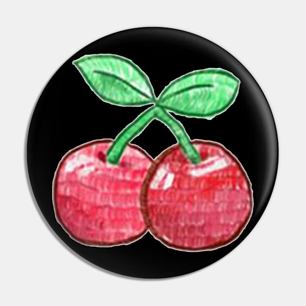 Patchwork Cherries Pin by AkiYami