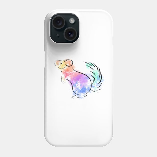 Rainbow Chinchilla Phone Case by DeguArts