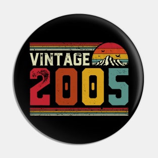 Vintage 2005 Birthday Gift Retro Style Pin