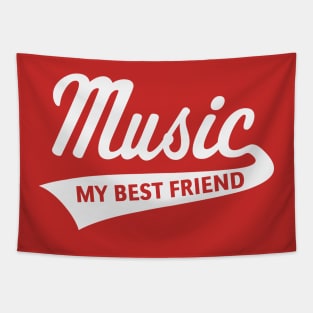 Music - My Best Friend (I Love Music / White) Tapestry