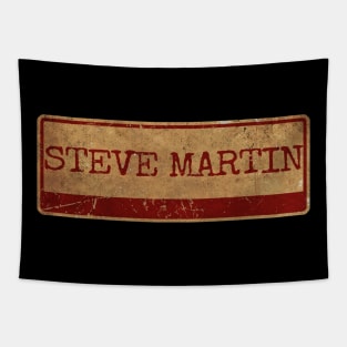 Aliska text red gold retro Steve Martin Tapestry