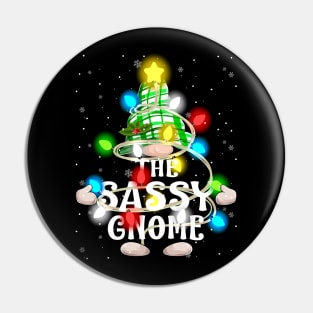 The Sassy Gnome Christmas Matching Family Shirt Pin