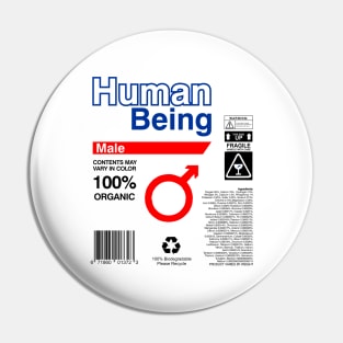 Human Being Label Ingredients - male Pin