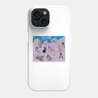 Bunny Snowball Fight Phone Case