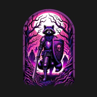 Raccoon Paladin of the Purple Realm T-Shirt