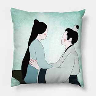 Talking Love Like Galaxy illustration Pillow