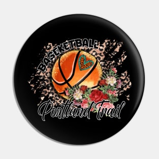 Aesthetic Pattern Portland Trail Basketball Gifts Vintage Styles Pin