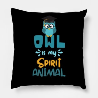 Owl Is My Spirit Animal, Cute Reading Funny Owl Pillow