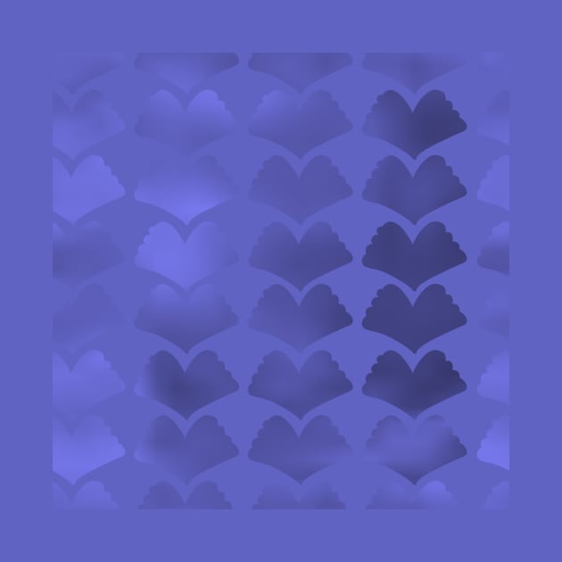 Jewel Ginkgo Single Hue Array Blue Violet by ArtticArlo