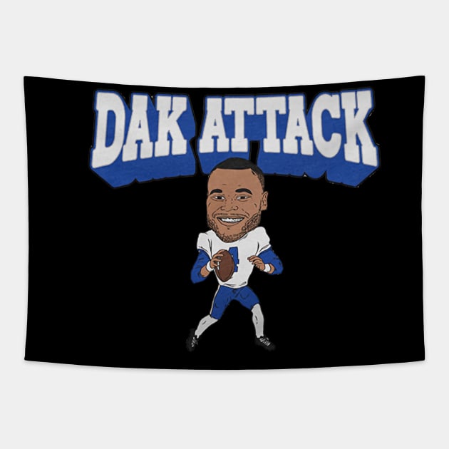 Dak Prescott Dak Attack Tapestry by Chunta_Design