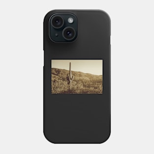 Sonoran Desert in monochrome Phone Case