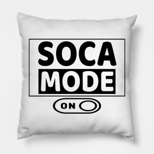 Soca Mode Brand Logo in Black Print - Soca Mode Pillow