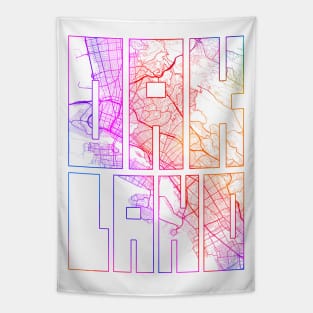 Oakland, California, USA City Map Typography - Colorful Tapestry