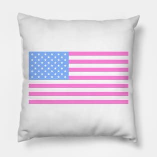 USA Flag Baby Pink Pillow