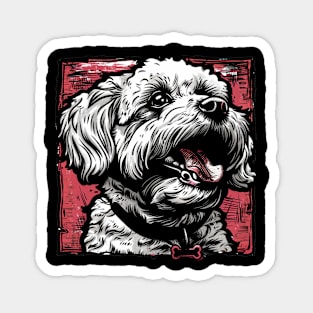 Retro Art Poodle Dog Lover Magnet