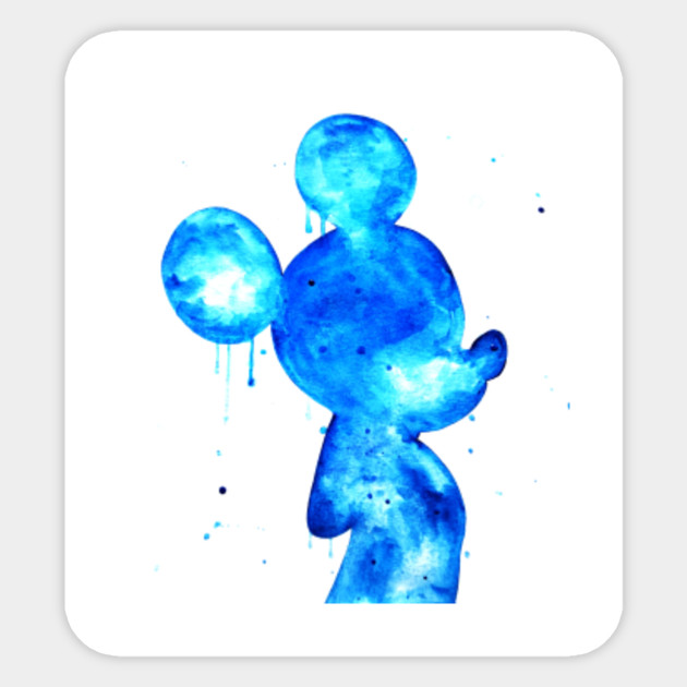 Mickey Mouse Blue Walt Disney Sticker Teepublic