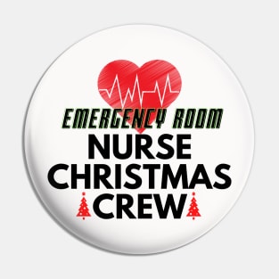 Emergency Room Nurse Christmas Crew Pin