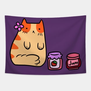 Jam and Jelly Cat Tapestry