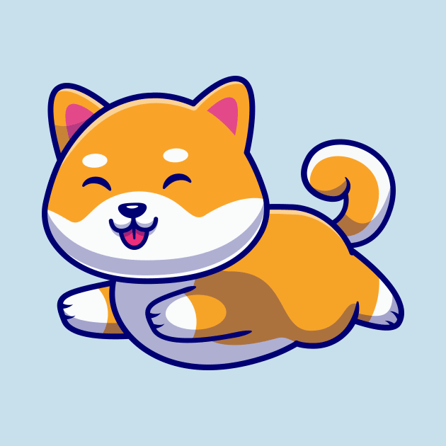 Cute Shiba Inu Dog Running Cartoon by Catalyst Labs