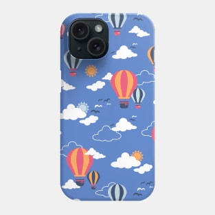 Hot Air Balloon in Blue Sky Pattern II Phone Case